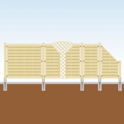 TraumGarten Sichtschutzzaun Zier Komplett-Set Holz Individualisieren Sie Ihren Zaun mit unserem Konfigurator - inkl. Pfosten & Befestigungsmaterialien