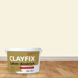 CLAYTEC Lehm-Anstrich CLAYFIX Seiden-Weiss 1,5 kg oder 10 kg Eimer