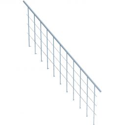 Minka zweites Geländer Comfort Top weiß Handlauf aus hochwertigem PVC, Untergurte aus Edelstahl