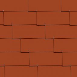 CEDRAL Dach- und Fassadenplatte 60x30 cm glatt, klassikrot Rechteckschindel, waagrechte Deckung, 2-Loch