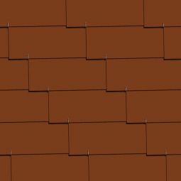 CEDRAL Dach- und Fassadenplatte 60x30 cm glatt, ziegelrot Rechteckschindel, waagrechte Deckung, 2-Loch