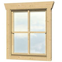 Skan Holz Einzelfenster 57,5x70,5cm für Gartenhaus 28mm mit Drehbeschlag