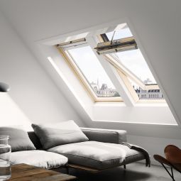 VELUX Elektro Schwingfenster INTEGRA® GGL 307021 Holz klar lackiert Alu THERMO Dachfenster schließt automatisch bei Regen