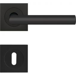 Karcher Türgriff-Garnitur Rhodos ER28Q Kosmos Schwarz Türklinke Patentierte Montagetechnik, mit Rückholfeder