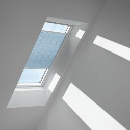 VELUX Wabenplissee Gletscherblau 1169 lichtundurchlässig, Wabenstruktur für zusätzliche Wärmedämmung, für verschiedene VELUX-Dachfenster geeignet