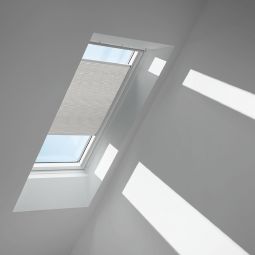 VELUX Wabenplissee Lichtgrau 1172 lichtundurchlässig, Wabenstruktur für zusätzliche Wärmedämmung, für verschiedene VELUX-Dachfenster geeignet