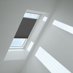 VELUX Plissee Graphit 1274 lichtdurchlässig, sorgt für harmonisches Tageslicht, für verschiedene VELUX-Dachfenster geeignet