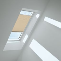 VELUX Plissee Sandbeige 1277 lichtdurchlässig, sorgt für harmonisches Tageslicht, für verschiedene VELUX-Dachfenster geeignet