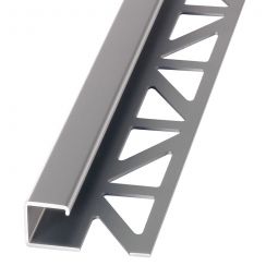 BLANKE Fliesenschiene CUBELINE Aluminium Titan 9mm Länge 2,5m, speziell für dekorative und exakte Eckausbildungen