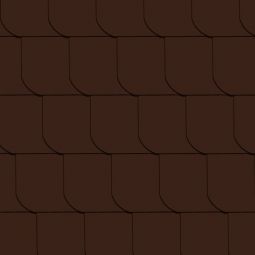 CEDRAL Fassadenplatte 20x20 cm glatt, dunkelbraun universell einsetzbar, gerundet, gelocht