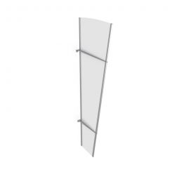 gutta Vordachseitenblende PT-L Edelstahl, weiß-satiniert 32x62x167cm, Edelstahl Rahmen mit weiß satiniertem Acrylglas



























