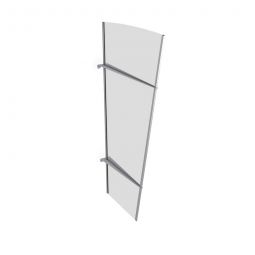 gutta Vordachseitenblende PT-XL Edelstahl 55x85x167cm, Edelstahl Rahmen mit klarem Acrylglas


































