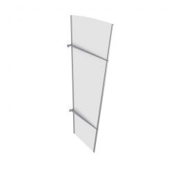 gutta Vordachseitenblende PT-XL Edelstahl, weiß-satiniert 55x85x167cm, Edelstahl Rahmen mit weiß satiniertem Acrylglas



































