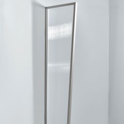 gutta Vordachseitenblende B1 Edelstahloptik 45x60x200cm, Aluminium Rahmen mit klarem Acrylglas














































