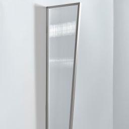 gutta Vordachseitenblende B2 Edelstahloptik Stegplatte 45x60x175cm, Aluminium Rahmen mit klarer Stegplatte




















































