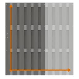 TraumGarten Einzeltor auf Maß Sichtschutzzaun JUMBO WPC Alu-Design Anthrazit/Alu Anthrazit Massive WPC-Profile mit Aluminium-Querriegeln, splitterfrei, farbstabil und wetterfest, Breite 60–180 cm, Höhe bis 180 cm