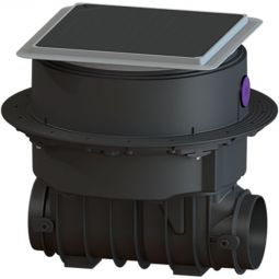 KESSEL Grundkörper-Reinigungsrohr Controlfix Unterflurinstallation Modulset Modulset zum Einbau in die Bodenplatte mit schwarzer Abdeckung

