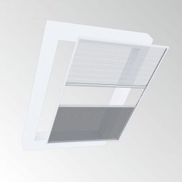 Windhager Insektenschutz Sonnenschutz Plissee 2in1 EXPERT weiss 110x160cm für Dachfenster, ideal für Mansardenwohnungen geeignet