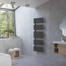 Ximax Badheizkörper P2-Open mit 5 cm Anschluss Anthrazit RAL 7016 Elektrischer Designheizkörper mit offener Seite – heizt effizient das Bad und wärmt Handtücher komfortabel mit