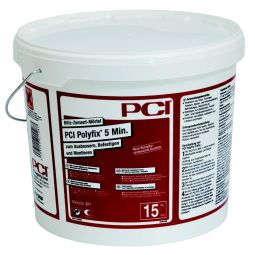 PCI Polyfix 5 Min. Blitz-Zementmörtel Grau Mörtel 1-15kg, zum Ausbessern, Befestigen und Montieren