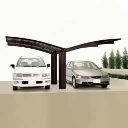 XIMAX Aluminium Carport Portoforte Y Schwarz Unterstand verschiedene Varianten, freitragender Doppelcarport