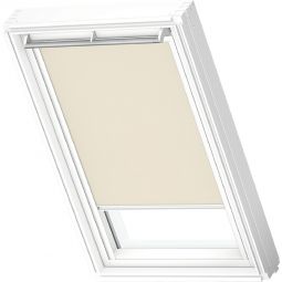 VELUX Vorteils-Set Hitzeschutz Plus Sichtschutz ROF Manuell Uni Schwarz/Hellbeige 1086 Kombination aus außen liegender Hitzeschutz-Markise und innen liegendem Sichtschutz-Rollo