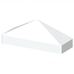 TraumGarten Gartenzaun LONGLIFE CARA Design-Aufsatz Pyramide weiß oberer Profilabschluß für Kunststoff Zaunriegel, 11er-Set