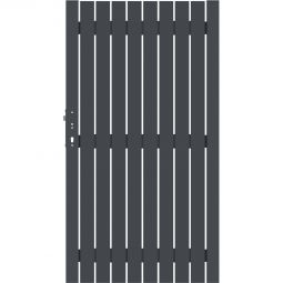 TraumGarten Alu-Tor Sichtschutzzaun SQUADRA Anthrazit 98 x 180 cm, wählbare Öffnungsrichtung