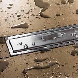 Schlüter-KERDI-LINE A Duschrinnen Abdeckung V4A Edelstahl geeignet für Belagsstärken von 3-25mm