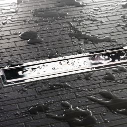 Schlüter-KERDI-LINE-A EP Duschrinnen Abdeckung V4A Edelstahl Design SOLID, verschiedene Größen