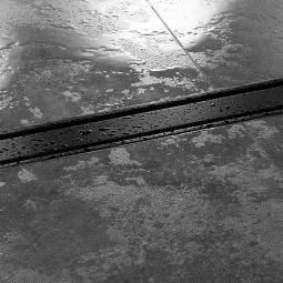 Schlüter-KERDI-LINE-A MGS Duschrinnen Abdeckung V4A Edelstahl Design SOLID, graphitschwarz matt, verschiedene Größen