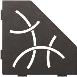 Schlüter-SHELF-E-S2 TSDA CURVE Alu strukturbeschichtet dunkelanthrazit fünfeckige Ablage, 195x195 mm