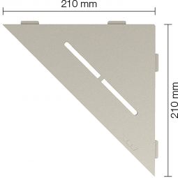 Schlüter-SHELF-E-S1 TSC PURE strukturbeschichtet creme dreieckige Ablage, 210x210 mm