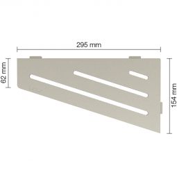Schlüter-SHELF-E-S3 TSC WAVE Alu strukturbeschichtet creme viereckige Ablage, 154x295 mm