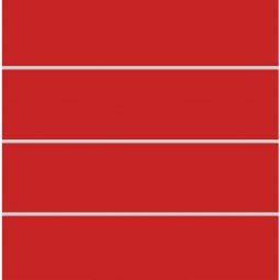 TraumGarten Sichtschutzzaun SYSTEM BOARD XL Zaunfeld-Set rot 4 Aluminium-Verbundplatten mit Übergangsleisten und Gummidichtungen, 179x180 cm