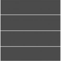 TraumGarten Sichtschutzzaun SYSTEM BOARD XL Zaunfeld-Set schiefer 4 Aluminium-Verbundplatten mit Übergangsleisten und Gummidichtungen, 179x180 cm