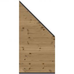 TraumGarten SYSTEM Holz Thermo Massiv Zaun-Anschluss Sichtschutz Steckzaun Lamellenzaun 91x184 auf 94 cm, Set aus 6 Einzelprofilen und 2 Abschlussleisten (Aluminium & pulverbeschichtet)