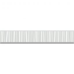 TraumGarten Sichtschutzzaun SYSTEM Dekorprofil LINEA Silber inkl. Adapter Höhe: 15 cm oder 30 cm
