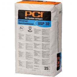 PCI USP 32 Universal-Spachtelmasse Grau 25kg Sack, zum Ausgleichen von zementären Untergründen