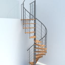 Minka Spindeltreppe Venezia Smart grau Wendeltreppe inklusive Handlauf aus PVC, verschiedene Breiten