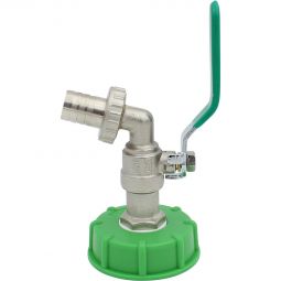 IBC Kugelhahn Metall Abnehmbare 0,75″ Schlauchtülle für flexible Schlauchanschlüsse, ideal zur Nachrüstung an IBC-Tanks