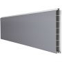 GroJa BasicLine schmal PVC-Steckzaun Sichtschutzzaun Silbergrau Einzelprofil Sichtschutz Steckzaun Lamellenzaun