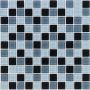 Glasmosaik Schwarz Grau 30x30 cm Mosaikfliesen 4 mm