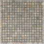 Natursteinmosaik Quadrat Quarzit Beige Bunt getrommelt 30,5x30,5 cm Mosaikfliesen