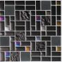 Glasmosaik Black Rainbow Multiformat 30x30 cm Mosaikfliesen 8 mm