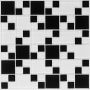 Glasmosaik White Black 30x30 cm Mosaikfliesen 4 mm