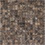 Natursteinmosaik Quadrat Marron Emparador Dark poliert 30,5x30,5 cm Mosaikfliesen