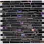 Glasmosaik Black Rainbow Brick 30,6x31,6 cm Mosaikfliesen 8 mm
