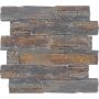 Wellker Wandverblender Naturstein auf Zement Multicolor 55x20x3-4cm Riemchen