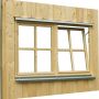 Skan Holz Doppelfenster Naturbelassen für Carports